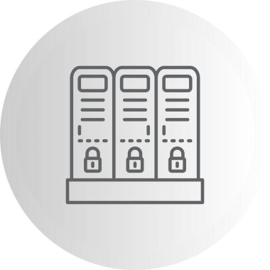 Lockers web simgesi vektör illüstrasyonu