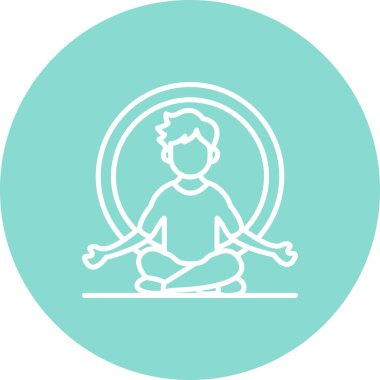 Meditasyon Eşsiz Düz Dijital Tasarım Nesnesi