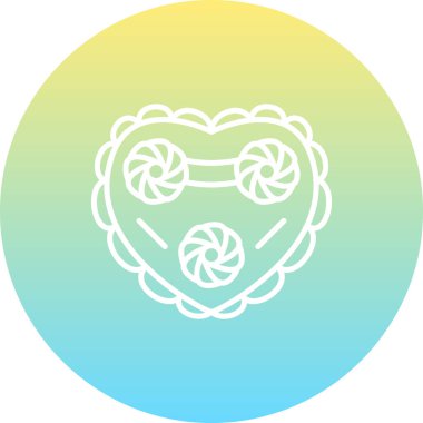 kalp web simgesi vektör illüstrasyonu