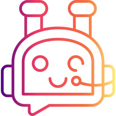 Bot simgesi, vektör illüstrasyonu basit tasarım