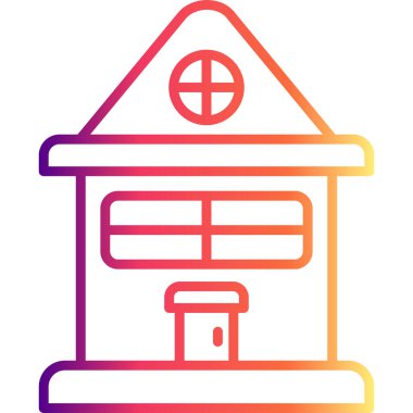 Emlak çizgisi simgesi, vektör illüstrasyonu