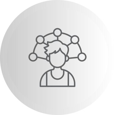 Uygulamalar ve web sayfaları için uygun gece gökyüzü, kalpler ve yıldızlarla çevrili bir adamın çizimi.