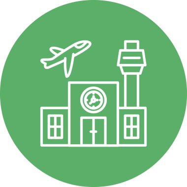 Modern havaalanı simgesinin vektör illüstrasyonu