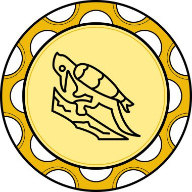 Kırmızı taçlı Ağaçkakan simgesi vektör illüstrasyon tasarımı