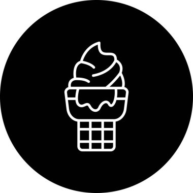 dondurma ikonu vektör illüstrasyonu