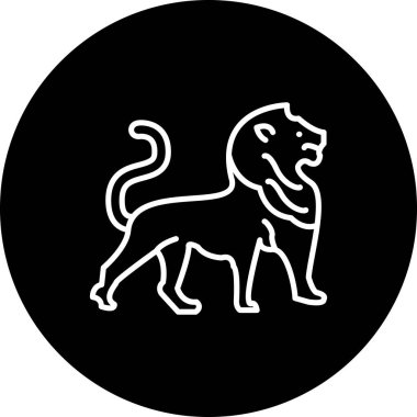 aslan simgesi vektör çizimi tasarımı