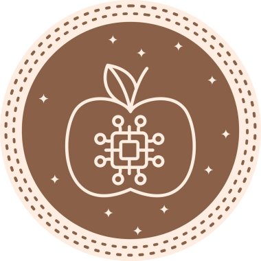 Yapay zeka satırı simgesi, vektör çizim