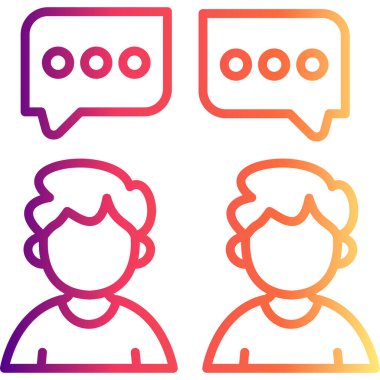 Konuşma web simgesi vektör illüstrasyonu