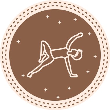 Vahşi şey simgesi, yoga uygulamaları için uygun logo