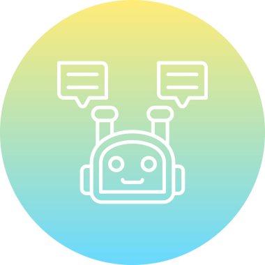 Bot simgesi, vektör illüstrasyonu basit tasarım