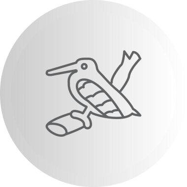 Amerikan Woodcock basit web simgesi, vektör        