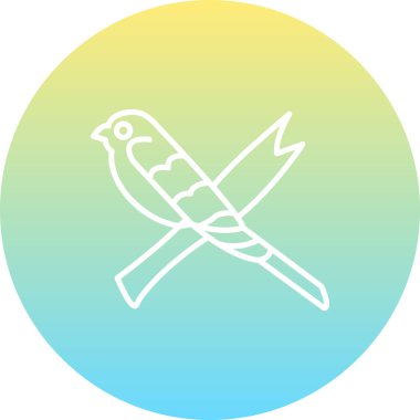 Barn Swallow ikon vektör illüstrasyon tasarımı