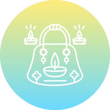 Alışveriş poşeti simgesinin vektör illüstrasyonu