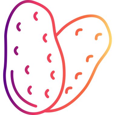 Patates web simgesinin vektör illüstrasyonu