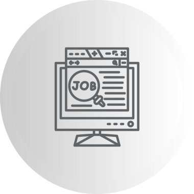 Lcd Kalın Web Grafiksel Resimlerinde Çevrimiçi İş Araması