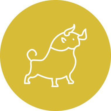 Bizon simgesi vektör çizimi