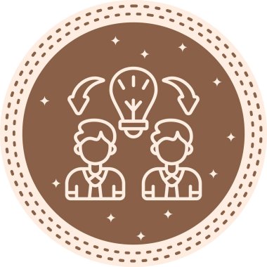 Brainstroming Yenilikçi Düz Ürün Tasarım Sembolü