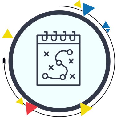 Strateji modern simgesinin vektör çizimi