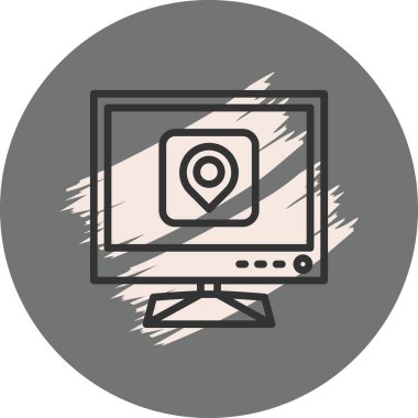 konum web simgesi vektör illüstrasyonu