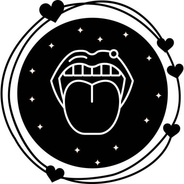 Dil Yüksek Çözünürlüklü Düz Tasarım Sembolü