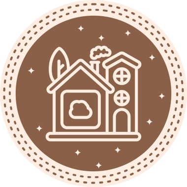 Ev Bulutu Ayrı Modern Dijital Tasarım Elemanı