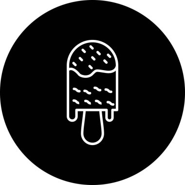 dondurma ikonu vektör illüstrasyonu