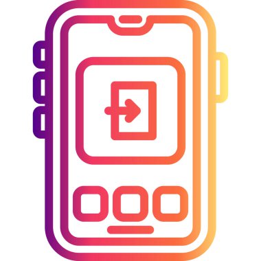 Mobil Çıkış Zarif Profesyonel Düz Grafik Sembolü