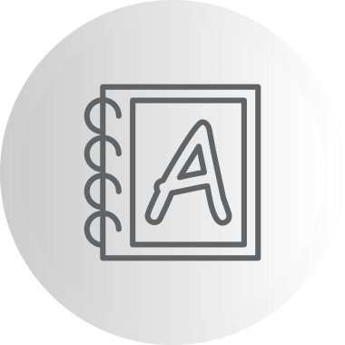 Büyük harf A web simgesi vektör illüstrasyonu