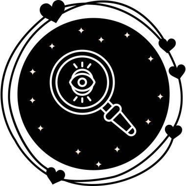 Arama Vizyonu Yenilikçi Düz Ürün Tasarım Sembolü