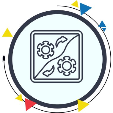 Otomasyon Zarif Profesyonel Düz Grafik Sembolü