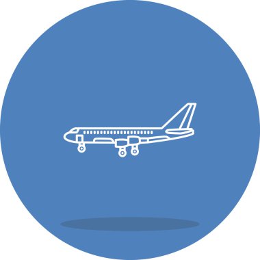 uçak çizgisi simgesi, vektör illüstrasyonu