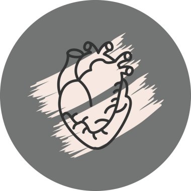 Kalp Zarif Çağdaş Dijital Grafik Özelliği