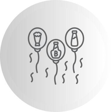 Balonlar Yüksek Çözünürlüklü Minimum Vektör Tasarımı