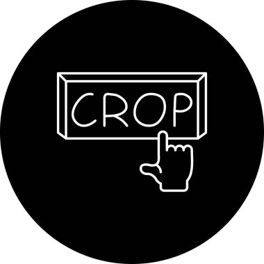 Kırpma web simgesi vektör illüstrasyonu