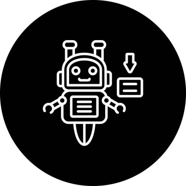 Bot simgesi, vektör illüstrasyonu basit tasarım