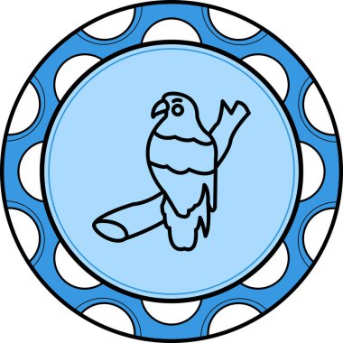 Kırmızı kuyruklu Hawk simgesi vektör çizimi