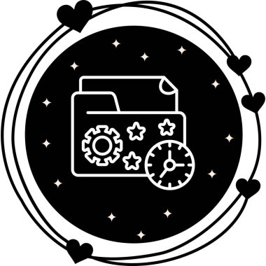 Klasör web simge vektör çizim