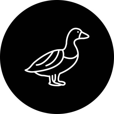 Ördek simgesi vektör çizimi