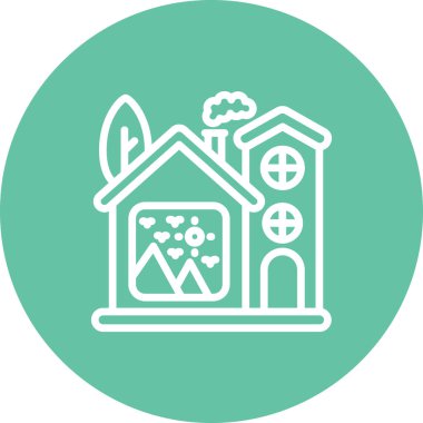 Ev simgesi, vektör illüstrasyonu basit tasarım