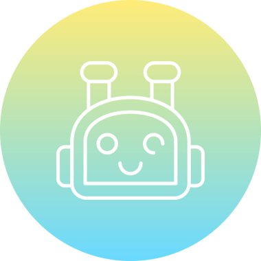 Bot simgesi, vektör illüstrasyonu basit tasarım