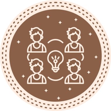 Takım Beyin Fırtınası Zarif Dijital Tasarım Sembolü