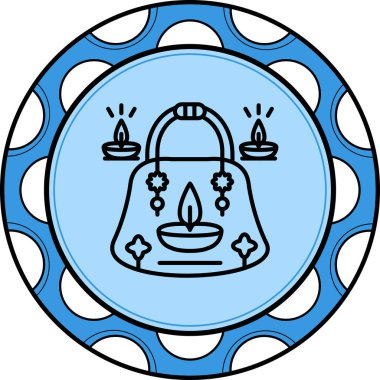 Alışveriş poşeti simgesinin vektör illüstrasyonu