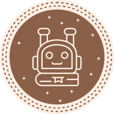 Bot simgesi, vektör illüstrasyonu basit tasarım