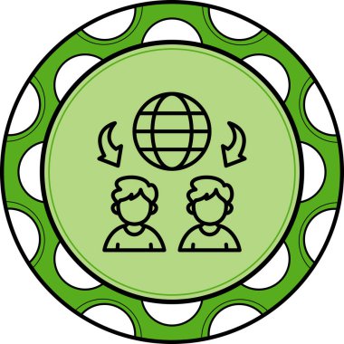 People Network web simgesi, vektör illüstrasyon tasarımı    