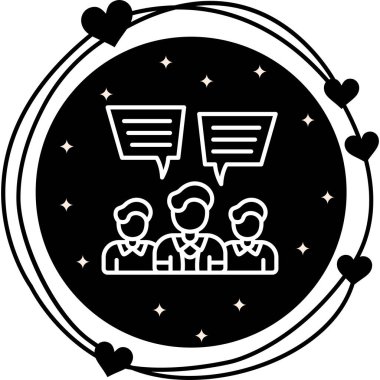 Tartışma. Web simgesi basit illüstrasyon