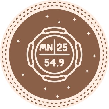 Manganez Kimyasal Element Basit Simge, Vektör