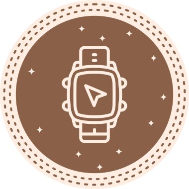 Akıllı Saat Seyrüsefer Oku Eşsiz Web Grafiksel Resimlemesi