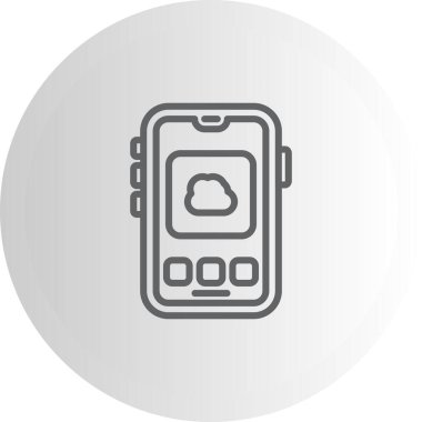 Mobil Bulut Stili Profesyonel Yaratıcı Sanat Nesnesi