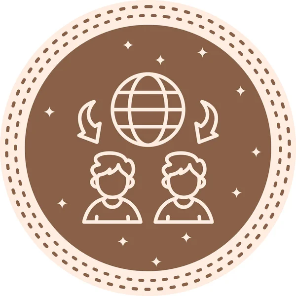 People Network web simgesi, vektör illüstrasyon tasarımı    