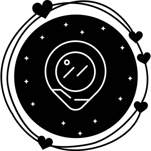 Bir pin haritası konum işaretleyicisinin basit bir satır çizimi navigasyon uygulamaları veya web sayfaları için uygundur.